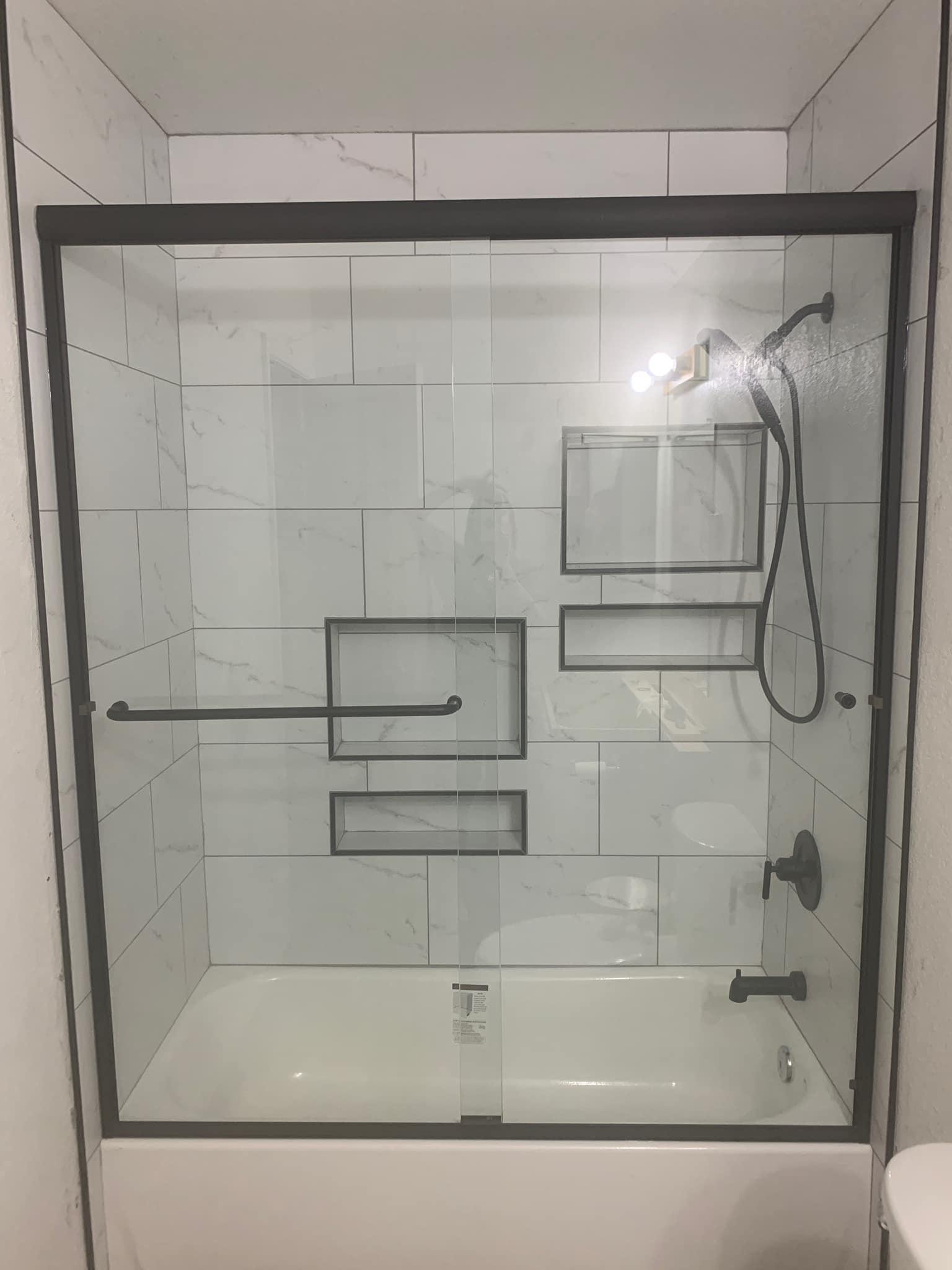 Bathroom remodeling project by Red Baron Construction